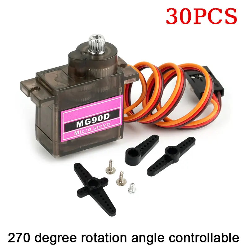 MG90D 10/20/30/40/50Pcs Micro Digital Servo Motor Full Metal Gear 180/270/360 Degree For RC Airplane Helicopter Car Boat Model