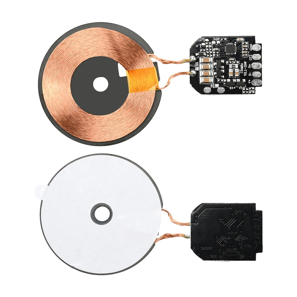 5Pcs Wireless Charging Transmitter Module Supports 5W 10W 15W Wireless Charging QC 2.0 Adapter Electromagnetic Induction Charger