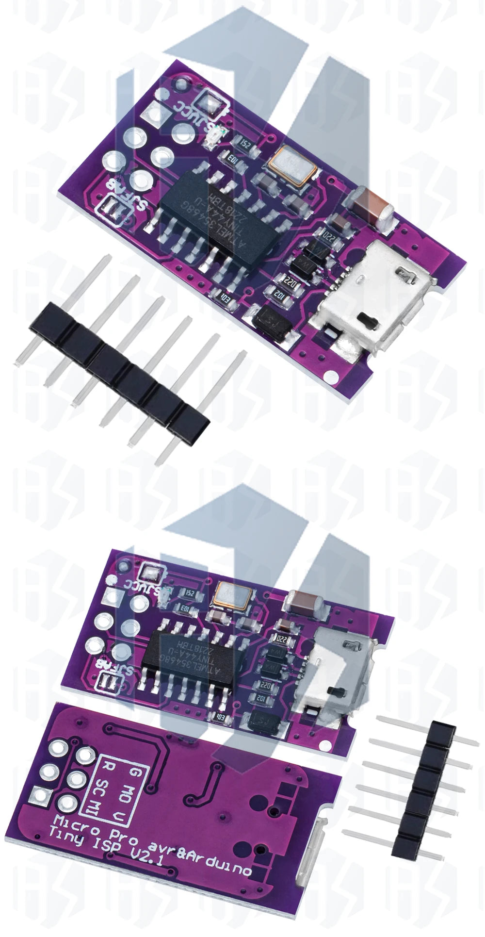 Micro USB Tiny AVR ISP ATtiny44 ATTiny45 ATTiny85 USBTinyISP Programmer Module  IDE Bootloader ISP Microcontroller 5V