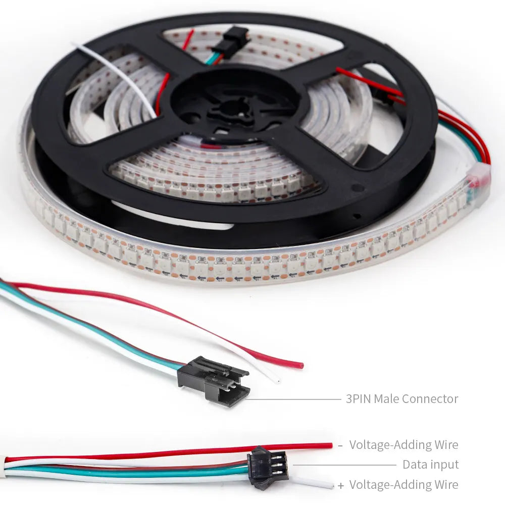 5V WS2812B Smart Dream Color Led Strip Light 30/60/74/96/144 LEDs/m Individually Addressable WS2812 Pixels Led Lights Magic Tape
