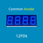 LoCNService 30PCS 0.56Inch Digital Tube LED Display 4 Bit Red Yellow Green Blue White Common Anode / Cathode 7 Segment 0.56 inch