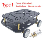 4WD Chassis Smart Robot Car 6V N20 DC Mini Micro Gear Motor Smart Car Kit 4WD Robot Chassis Kits With Encoder Mecanum Wheel Car