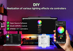 SP805E ESP32 WLED Controller WiFi Music LED Controller for Addressable WS2811 WS2812 WS2814 WS2815 SK6812 PWM CCT RGB Cob Strips