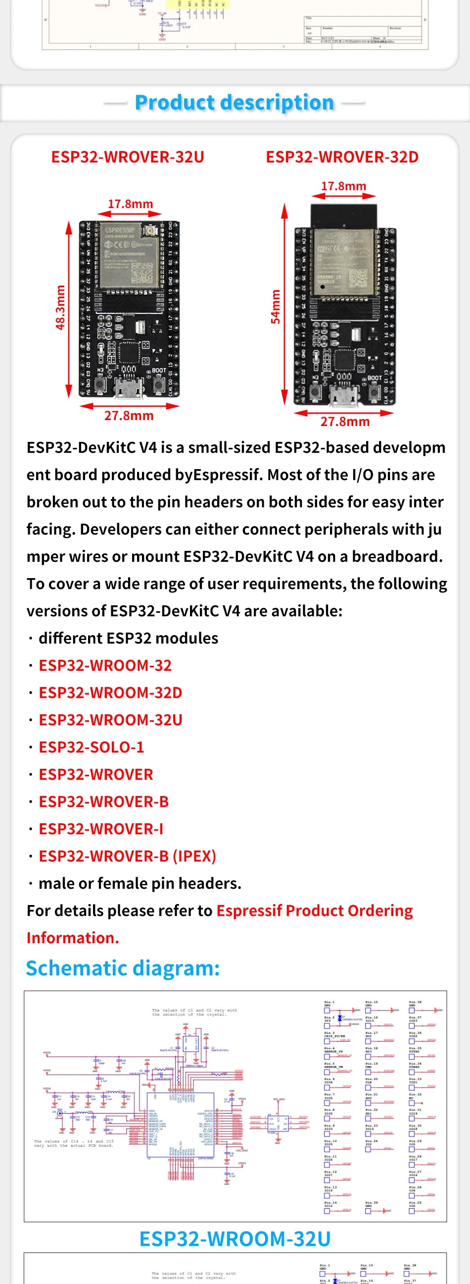ESP32 Development Board WiFi and Bluetooth Ultra-Low Power Consumption Dual Core ESP-32 ESP-32S ESP 32 Similar ESP8266