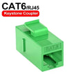 Cat6 RJ45 Adapter Insert Inline Coupler CAT6 Keystone Colorful Network Straight-through Connector for RJ45 CAT6 Keystone Coupler