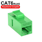 Cat6 RJ45 Adapter Insert Inline Coupler CAT6 Keystone Colorful Network Straight-through Connector for RJ45 CAT6 Keystone Coupler