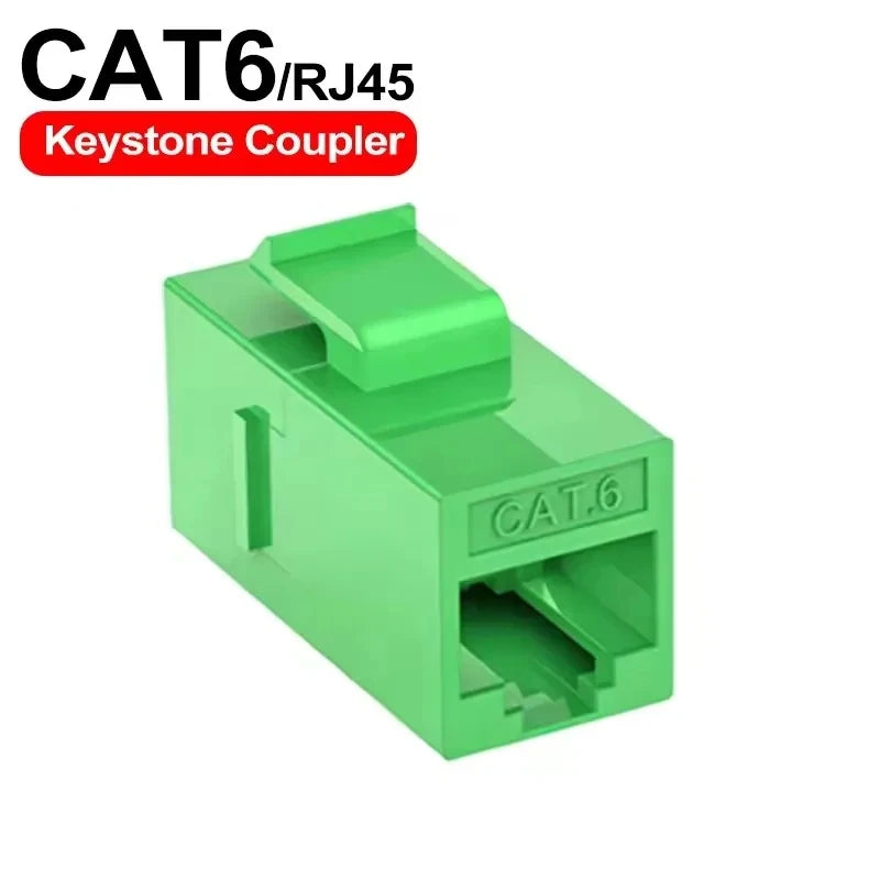 Cat6 RJ45 Adapter Insert Inline Coupler CAT6 Keystone Colorful Network Straight-through Connector for RJ45 CAT6 Keystone Coupler