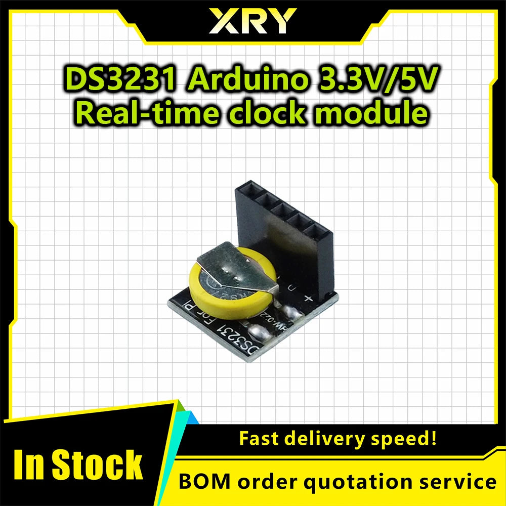 XRY DS3231 Real Time Clock Module For Arduino 3.3V/5V With Battery For Raspberry Pi High precision RTC module