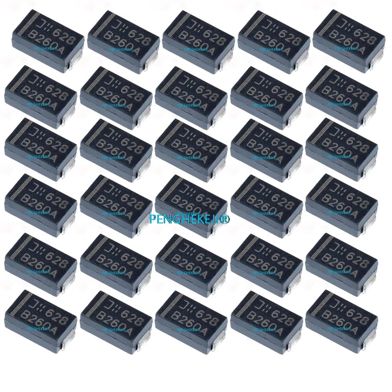 10/20/30PCS B260A-13-F B260A screen printing: B260A packaged SMA Schottky diode