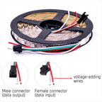 DC5V/12V WS2812B Addressable LED Strip, 5050 RGB LED Strip, WS2812 Smart LED Light Black/White PCB, Waterproof (IP30/IP65/IP67)