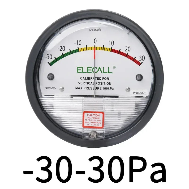 ELECALL Digital Differential Pressure Gauge Air Gas Meters Barometer Positive Negative Pressure for Clean Room Detect KPA/mbar