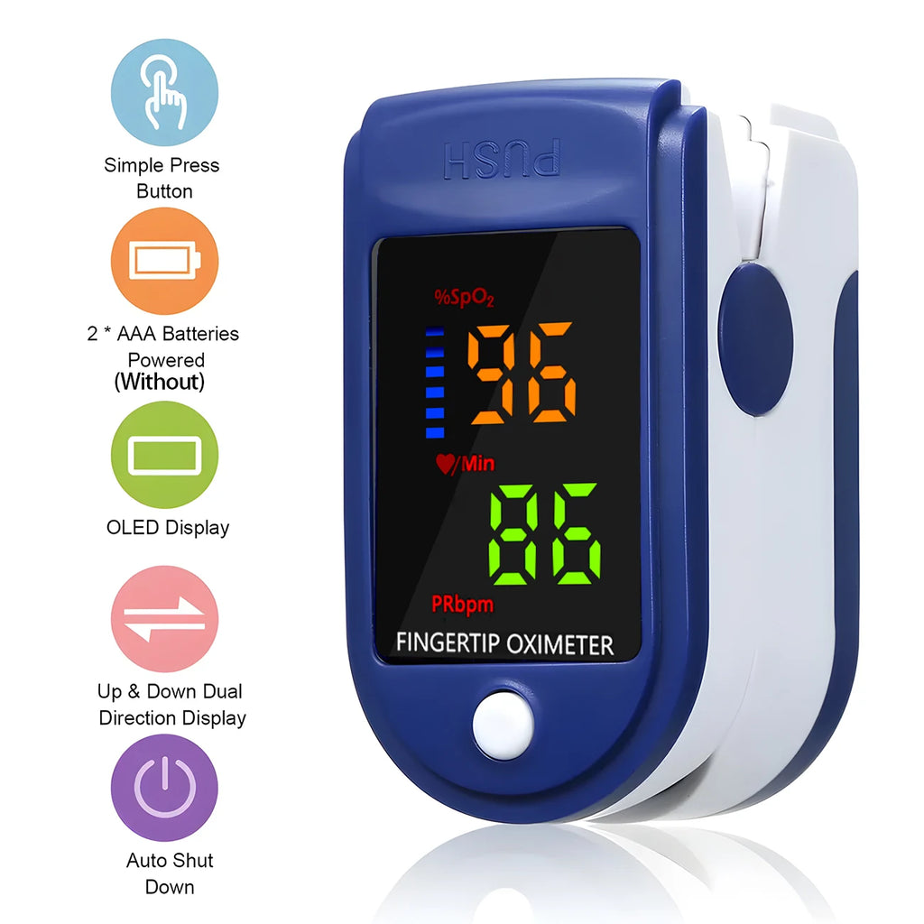 Medical Temperature Test Kit Infrared Thermometer Non-contact Forehead Thermomete or Digital Finger Blood Oxygen Oximeter LED
