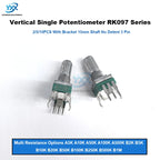 2/5/10PCS RK097 R097 Vertical Precision Potentiometer with Bracket 15mm Handle No Gear 3 Feet A/B10K 2K 5K 50K 100K 250K 1M