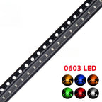 1200pcs SMD LED Sample Book 0402 0603 0805 1206 Red/Blue/Green/White/Yellow/Orange 24Values Light Emitting Diode Lamp Bead Kit