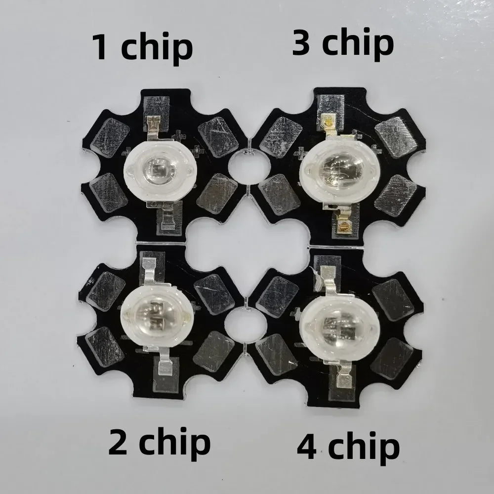 5pcs 1w 3w 5w 940nm 850nm 730nm Infrared IR LED for Night Vision Camera with 20mm Star PCB