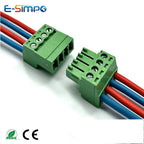 10pairs Aerial Butt Welding 2EDGRK 15EDGRK-3.81 3.5mm 2-24P Plugin Male Pin+Female Socket 28-16AWG Wire Screw Terminal Block