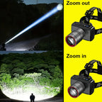 Rechargeable Headlamp Super Bright Head Light Motion Sensor Front Led Head Flashlight Waterproof Outdoor Camping  Flashing