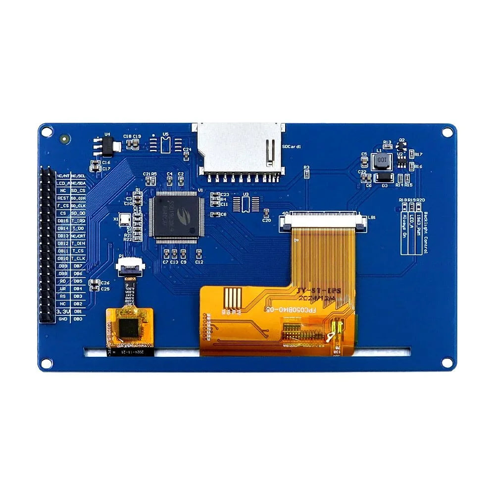 Hot Sale 5inch 800*480 IPS Display 16BIT Parallel Capacitive Touch LCD Module| SSD1963 Driver with Free Shipping