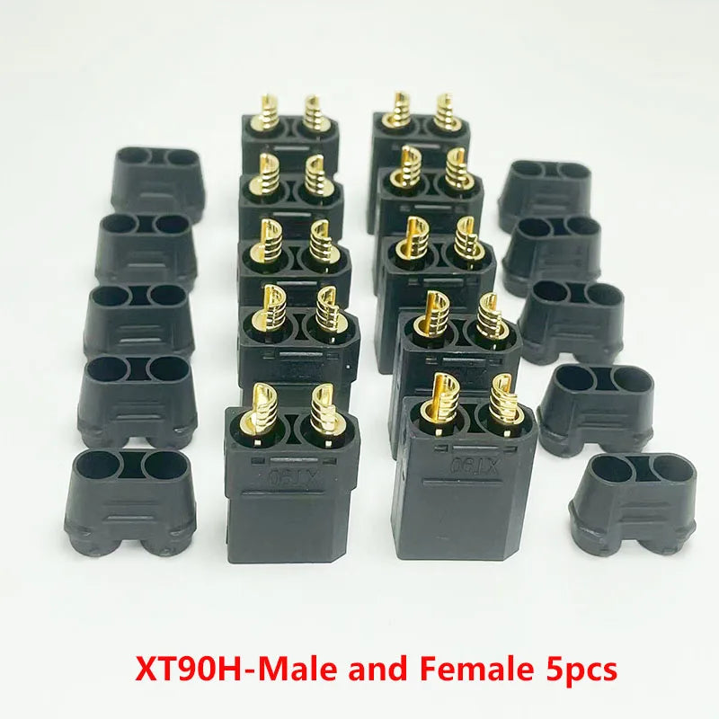 XT90S XT90-M/F Connectors Spark-Resistant Male/Female Connectors for Battery, ESC and Charger Cables