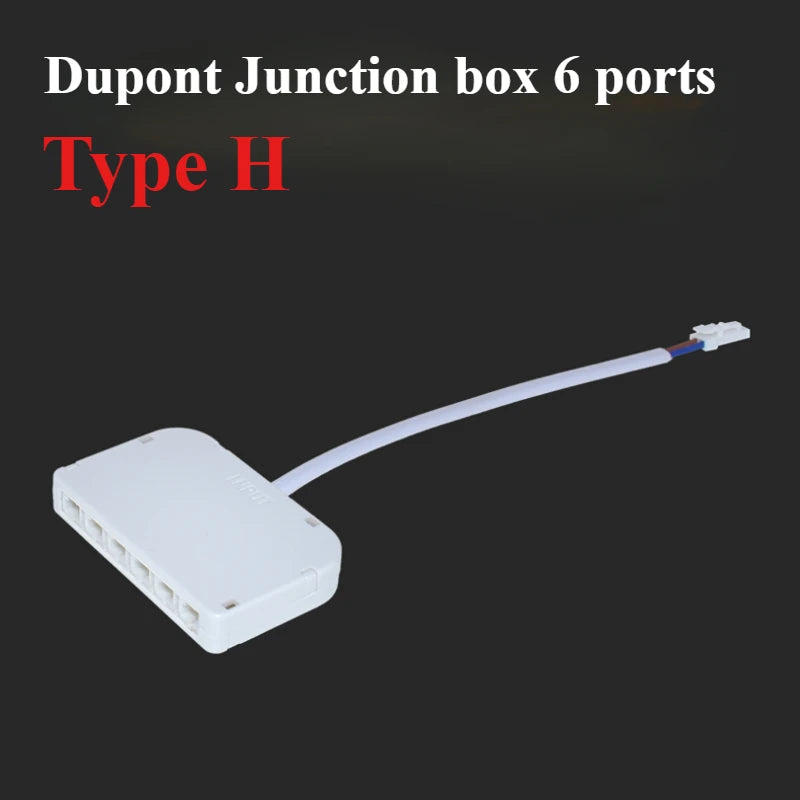 6 Ports 10 Ports Dupont Terminal Junction Box Hub Splitter Dupont 2/3P Male/Female Plug Cable Quick Line Connector For LED Strip