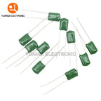 180pcs=18value*10pcs Polyester film capacitor Assorted Kit contains 2A104J 2A332J 2A472J 2A103J 2A333J 2A473J 2A563J 2A223J