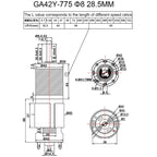 1pc GA42Y--775 Planetary Gear Motor 12V24V Miniature Adjustable Low Speed Small DC Gear Motor