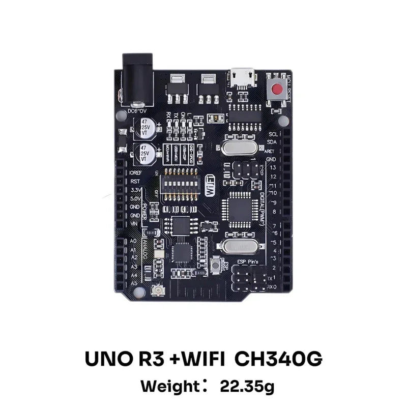 UNO R3 Official ATMEGA16U2/UNO+WiFi R3 MEGA328P Chip CH340G For Arduino UNO R3 Development Board WeMos ESP8266 USB/TYPE-C/Micro