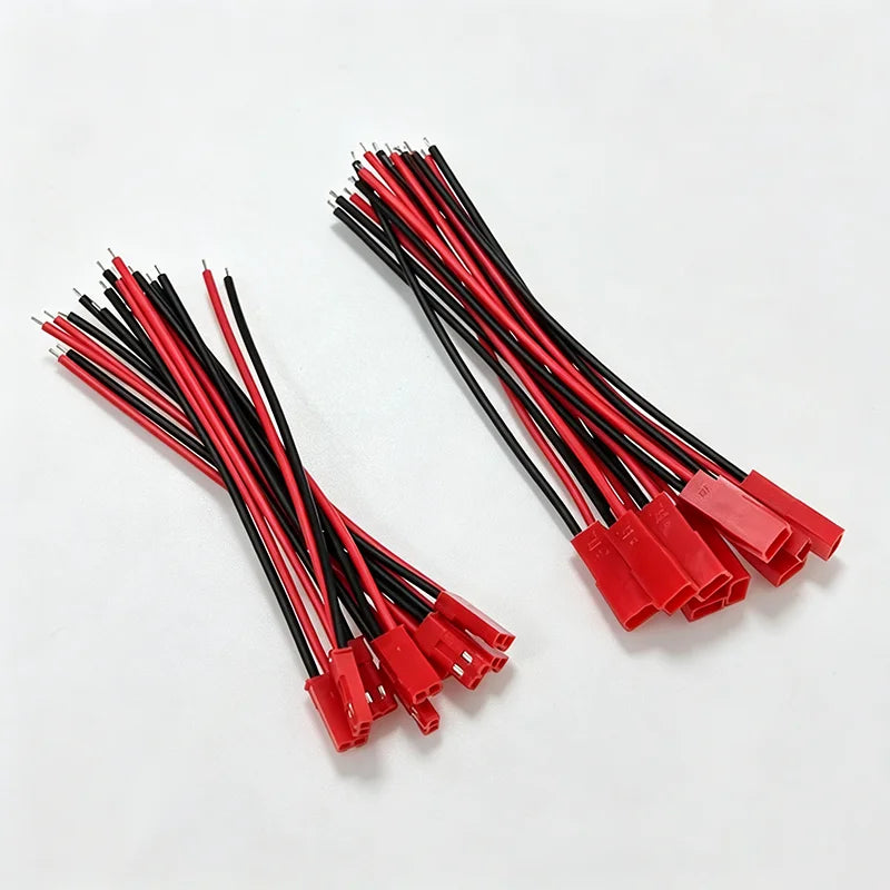 5/10 pcs 20 AWG JST Plug Connector 2-Pin Male Plug Connector Cable Suitable for LED Light Strip Remote Control Toy Battery