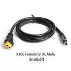 XT60 Female/Male Connector To DC5521 Male Adapter Power Cable 16AWG Solar Panel Connection Home Car Battery Charging Adapter