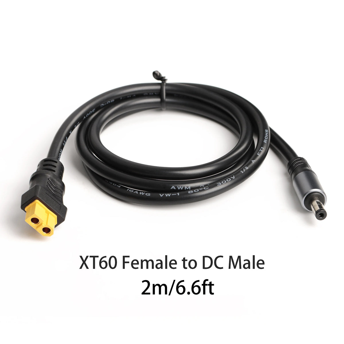 XT60 Female/Male Connector To DC5521 Male Adapter Power Cable 16AWG Solar Panel Connection Home Car Battery Charging Adapter