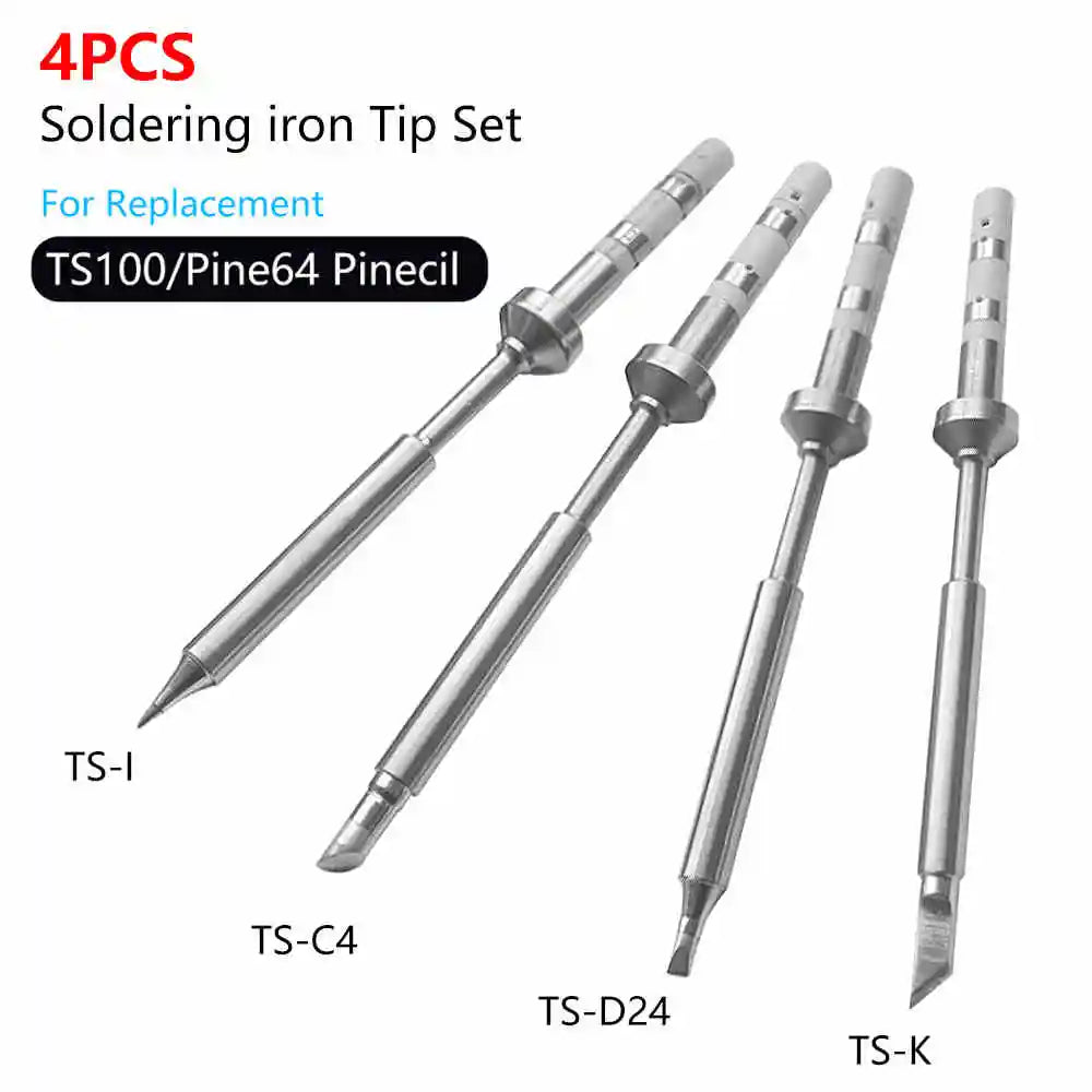 Pine64 TS100 TS101 Soldering Iron Tips Replacement of Pinecil Electric Soldering Iron Tip TS Series Soldering tools for Miniware