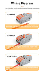 10/100PCS Electrical Cable Connector 1 in Multiple out Quick Wire Terminal Block 2/3/4/5Pin Push in Lever Connectors 0.08-4.0mm2
