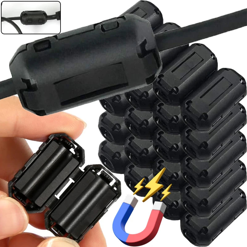 1/20pcs TDK 5mm Diameter Ferrite Core Noise Suppressor Powerline Power Cord Filter Ring Cable Clamp RFI EMI Cables Clips