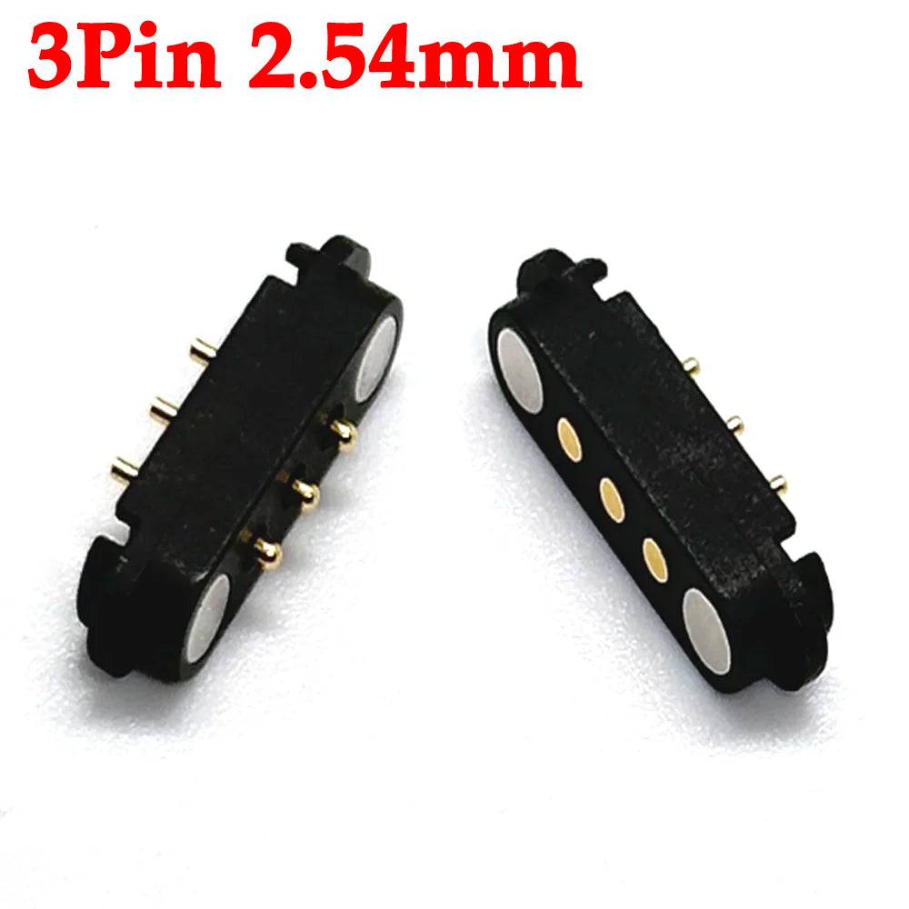 1-10sets 2A DC Magnetic Pogo Pin Connector 2Pin 3Pin 4Pin  5Pin Pogopin Male Female Spring Loaded DC Power Socket 2P 3P 4P 5P