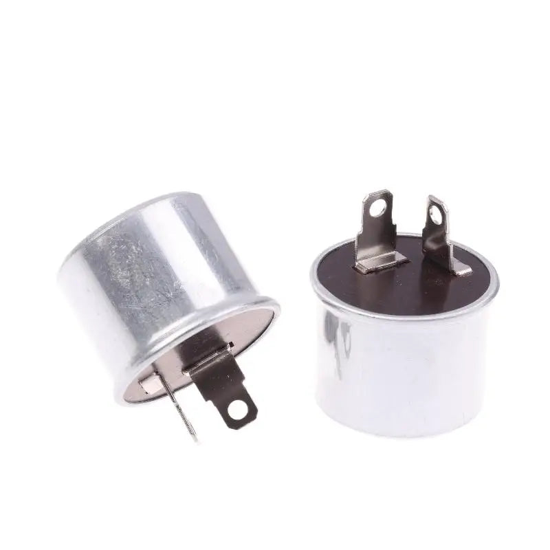 2-Pin 12V 40A Flasher Relay Universal Electronic Blinker for Cars Motorcycles Vans - Fixes Fast/No Flash Issues (2/5Pcs)