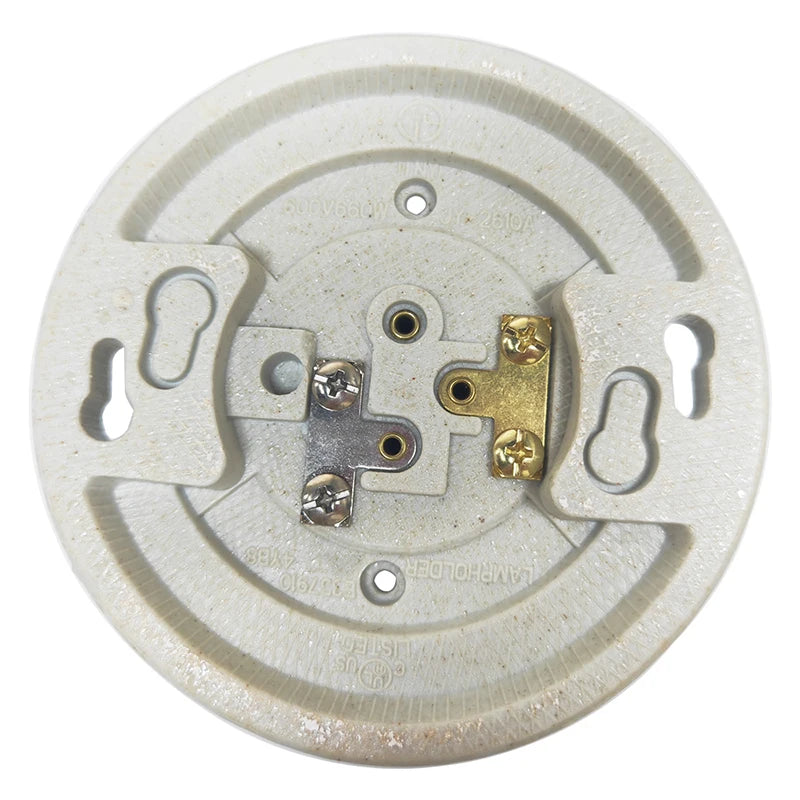 Medium Base E26 Lampholder Ceiling Light Sockets White Phenolic Bulb Socket Incandescent Fluorescent CFL Lamp Holder 660w 250v