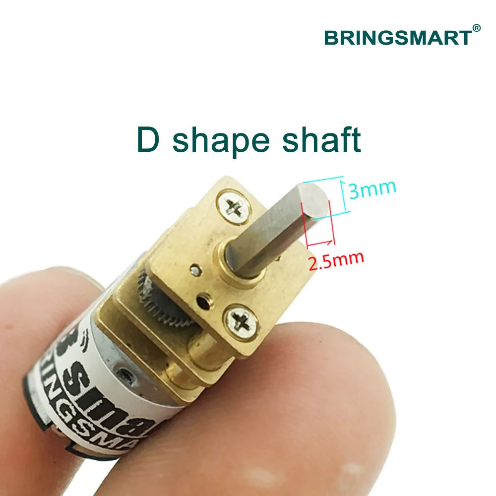 Bringsmart 3V 6V 12V 15-1500RPM N20 DC Gear Motor Reversed Control Low Noise for DIY Electronic Equipment Toys Mini Machine