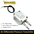 Air Gas Wind Pressure Differential Sensor Transmitter 4-20mA 0-10V 1-5V 0-5V RS485  -10Kpa -0-10Kpa Differential Pressure Meter