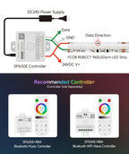FCOB SPI RGBCCT IC LED Strip Light WS2811 Addressable 840 960 LED Dream Color RGB CW WW DC24V FOB High Flexible COB Lights RA90