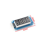 TM1637 4 Bits Digital LED Display Module For arduino 7 Segment 0.36Inch Clock RED Anode Tube Four Serial Driver Board Pack