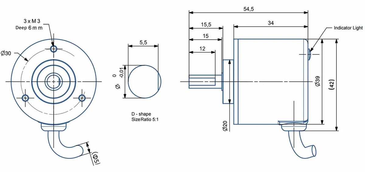Rotary Absolute Encoder Magnetic Single Multiturn Angle Sensor CAN RS485 Power Off Memory High Precision Durable Versatile