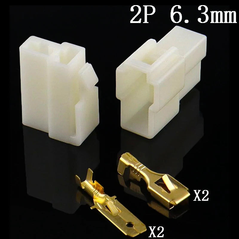 1Set 6.3mm 1/2/3/4/6/8/12P/14 pin Automotive 6.3 Electrical wire Connector Male Female cable terminal plug Kits ebike car