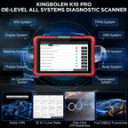 KINGBOLEN K10 Elite / K10 PRO 10" Bidirectional OBD2 Diagnostic Scan Tools Topology Map,40+ Resets,ECU Coding,FCA,CAN FD,DOIP