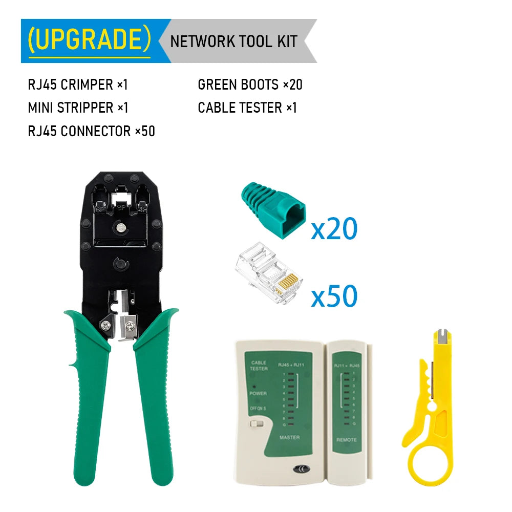 RJ45 RJ11 Crimping Tool Ethernet LAN Cable Crimper Cutter Stripper Plier for 6P 8P RJ11 RJ12 RJ45 Connectors