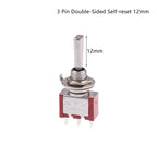 Toggle Switch 3Pin 3/2 Position Self-locking/Self-resetting ON OFF ON DPDT SPST DPST 5A 125VAC 2A 250VAC Latching Flat Handle