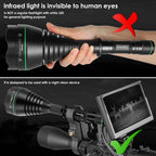 UniqueFire 1508 T38 T50 T67 T75 IR 850NM 5W LED Hunting Flashlight 3 Mode Zoom Night Vision Torch + Rat Tail Mount + USB Charger