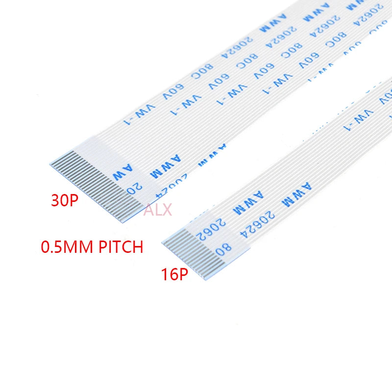 10PCS FPC Ribbon Flexible Flat CABLE PITCH 0.5MM 100MM B-Type 4P 6P 8P 10P 12P 16P 20P 30P 40P FFC WIRE 6/10/12/16/20/30/40 pin