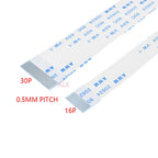 10PCS FPC Ribbon Flexible Flat CABLE PITCH 0.5MM 100MM B-Type 4P 6P 8P 10P 12P 16P 20P 30P 40P FFC WIRE 6/10/12/16/20/30/40 pin