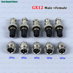 5 Sets/lot GX12 GX16 GX20 2P 3P 4P 5P 6 7P 8P 9 10 12 Pin Male Female Docking Aviation Plug Socket Waterproof Circular Connector