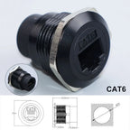 YanXI 1pc Round Socket Module D Type RJ45 Straight Through Network Type-C USB2.0 USB3.0 Connector Panel Mounting HDMI-Jack CAT6